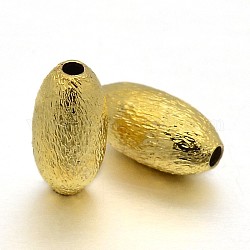 Brass Oval Beads, Golden, 8x4mm, Hole: 1mm