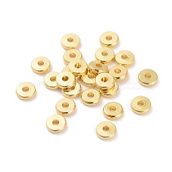 Perles séparateurs en laiton, disque, Perles de disque, or, 6x1.5mm, Trou: 2mm