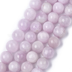 Pierre naturelle perles rondes de kunzite brins, perles de spodumène, 5~5.5mm, Trou: 1mm, 16 pouce
