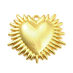 Alloy Rhinestone Settings Pendant, Heart, Golden, 29x33x4mm, Hole: 2mm