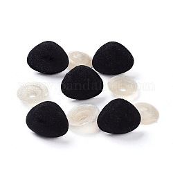 (Defective Closeout Sale)Flocky Plastic Doll Safety Noses, Toy Accessories, Nose, Black, 22x26x21mm, Pin: 6mm