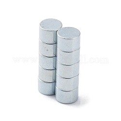 Flat Round Refrigerator Magnets, Office Magnets, Whiteboard Magnets, Durable Mini Magnets, Platinum, 3x2mm