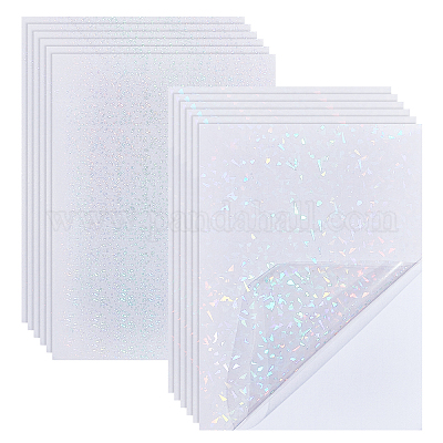 Wholesale AHANDMAKER 12 Sheets Transparent Holographic Laminate Sheets 