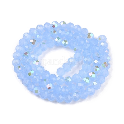 Стеклянные бусины с гальваническим покрытием  EGLA-A044-J6mm-L03-1