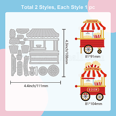 Мультяшная тележка для попкорна DIY-WH0309-1385-1