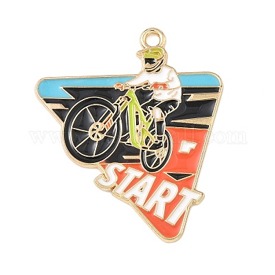 Подвески из спортивного сплава с эмалью ENAM-I074-01G-19-1