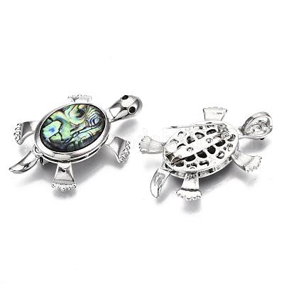 Брошь из ракушек морского ушка / пауа RESI-S376-09-1