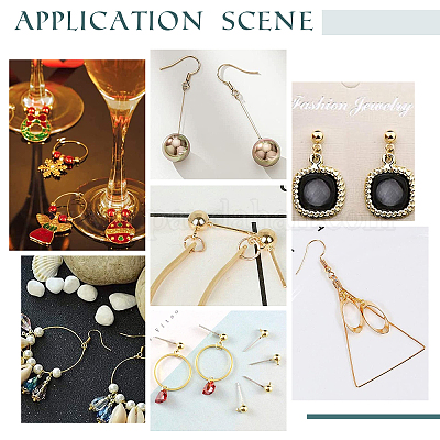 48шт. 12 комплекта фурнитуры для самостоятельного изготовления сережек из латуни DIY-PH0006-12-1