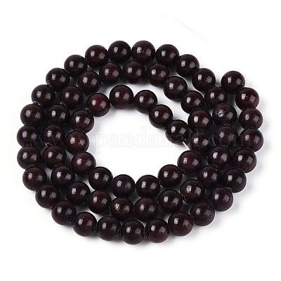 Нити круглых бусин из натурального окрашенного нефрита машан G-T139-6mm-67I-1