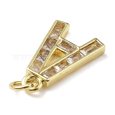 Латунные микро проложить кубического циркония подвески KK-V014-01G-01-1