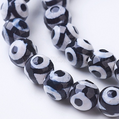 Тибетского стиля бусы дзи G-G752-05-8mm-1