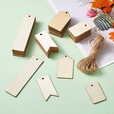 Незаконченные деревянные большие подвески WOOD-TA0002-27-1