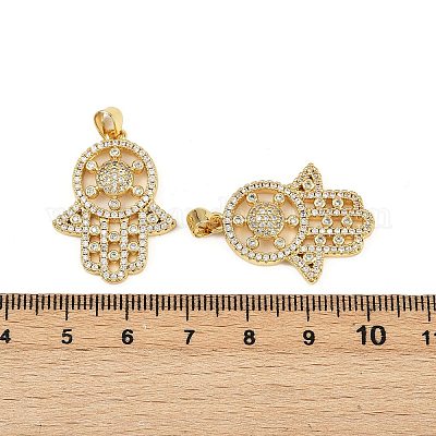 Латунные микро проложить кубического циркония подвески KK-S526-33G-1