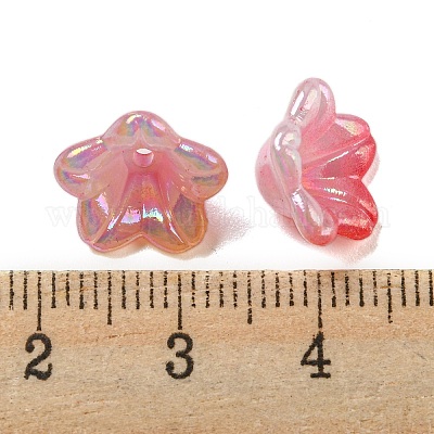 Переливающиеся акриловые шапочки для бусин X-OACR-C021-08A-1