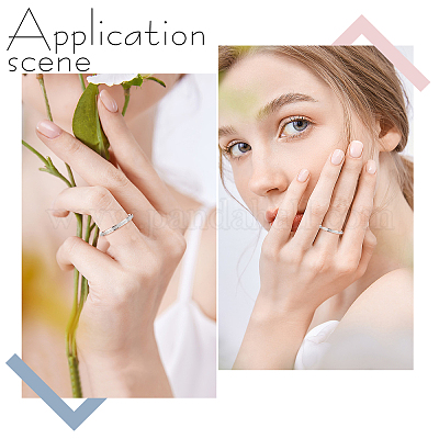 14 шт. 7 размер 2 мм матовый простой купольный перстень для девушек женщин RJEW-UN0001-11-1