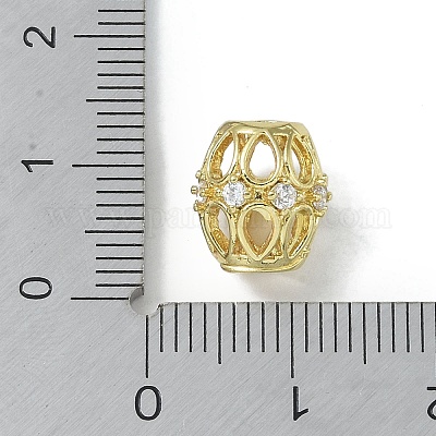 Покрытие стойки латунь микропаве прозрачные кубические циркониевые бусины KK-A220-13G-1