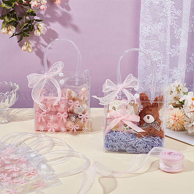 16 шт. пластиковые подарочные пакеты с бантом OCOR-BC0008-79-1
