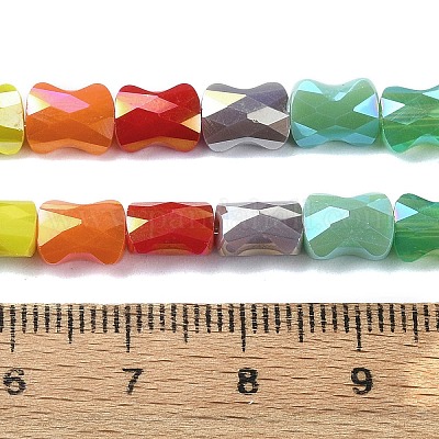 Стеклянные бусины с гальваническим покрытием  EGLA-C004-10-1