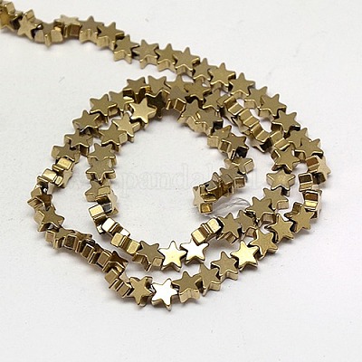 Гальванизировать немагнитных синтетический гематит бисер пряди G-J173-4x4mm-M-1