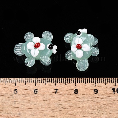 Нити бугорчатых бусин ручной работы в технике лэмпворк LAMP-T021-25G-1