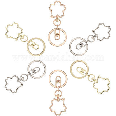 18 шт. 3-х цветные застежки для брелка из сплава KEYC-SC0001-73-1