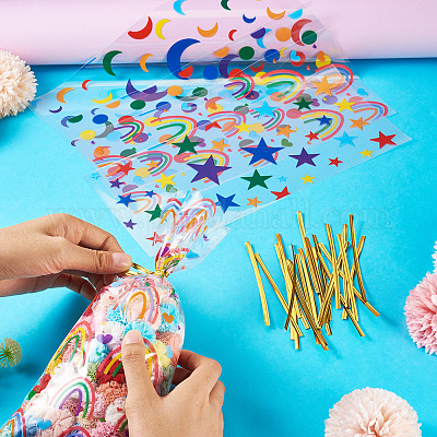 4 набор целлофановых мешочков для хранения конфет из opp-пленки ABAG-TAC0013-20C-01-1