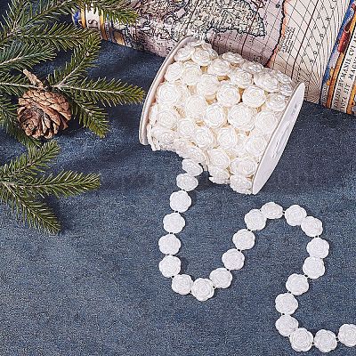 Абс пластика имитация жемчуга бисером отделка гирляндой AJEW-WH0096-02-1