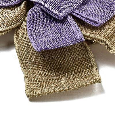 Рождественские льняные подвесные украшения с большим бантом AJEW-M041-03C-1