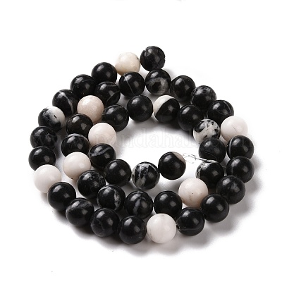 Природные зебры яшмы бисер нитей G-E072-01B-1