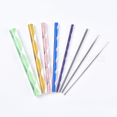 Clear Acrylic Swirl Straws