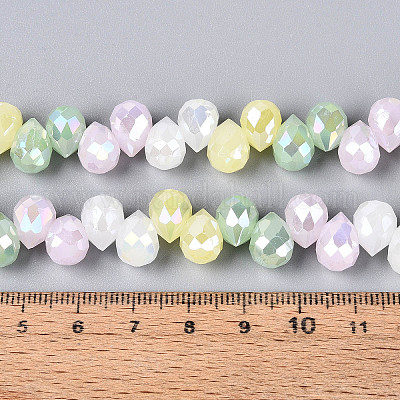 Гальванические стекляныне бусины&nbsp;EGLA-N025-01B-B01-1