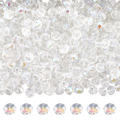 Стеклянные бусины с гальваническим покрытием  EGLA-LT0001-06B-1