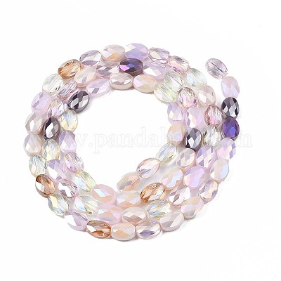 Стеклянные бусины с гальваническим покрытием  X-EGLA-S194-17A-1