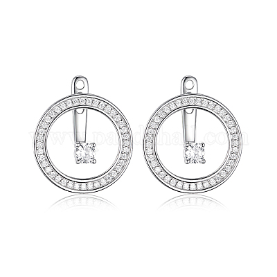 Плоские круглые серьги-гвоздики из стерлингового серебра VY8497-1