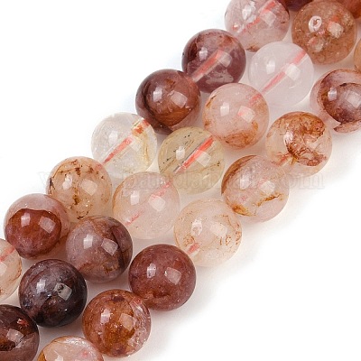 Натуральный гематоидный кварц / нитки из железистого кварца G-U026-A09-10mm-1