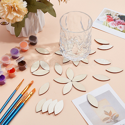 100шт конский глаз необработанный деревянный WOOD-WH0124-122A-1