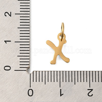 Ионное покрытие(ip) 304 нержавеющая сталь эмаль алфавит подвески STAS-F308-02G-X-1