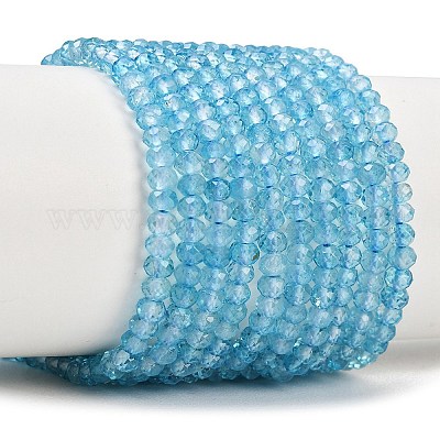 Натуральные бусы из голубого топаза нити&nbsp;G-B175-A21-3x4mm-1
