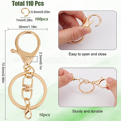 10 шт. железные застежки для брелка FIND-SC0009-50-1