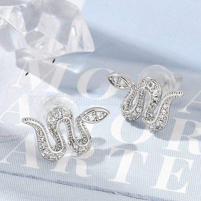 Серьги-гвоздики из циркония EJEW-P301-17P-1