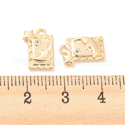 Латунные микро проложить кубического циркония подвески KK-E090-09G-1