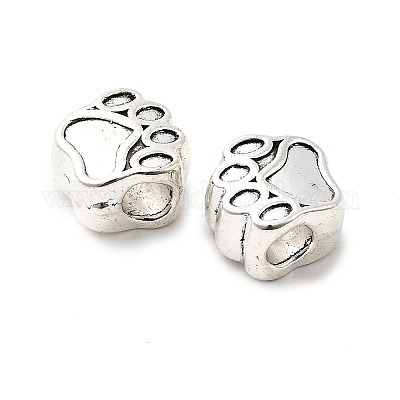 Собака Прайнтс тибетский стиль сеттинги сплава европейского шарика эмали TIBEP-S293-067AS-LF-1