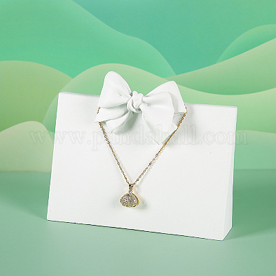 1pc White Pearl Bowknot Jewelry Box For Necklace, Ring, Other