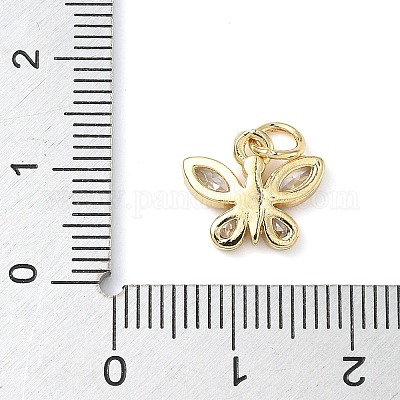 Латунные микро проложить кубического циркония подвески ZIRC-I356-30G-1