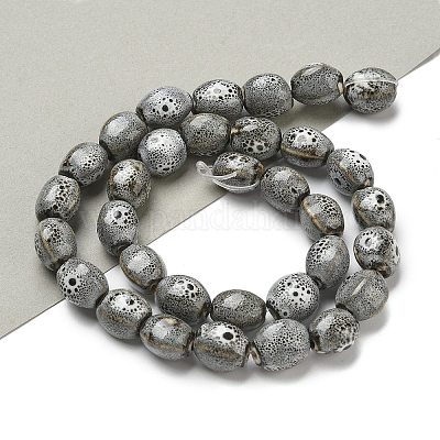 Фарфора ручной работы бисер нитей PORC-B002-09-1