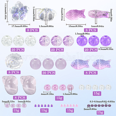 Прозрачные стеклянные бусины смешанного стиля GLAA-SC0002-21A-1