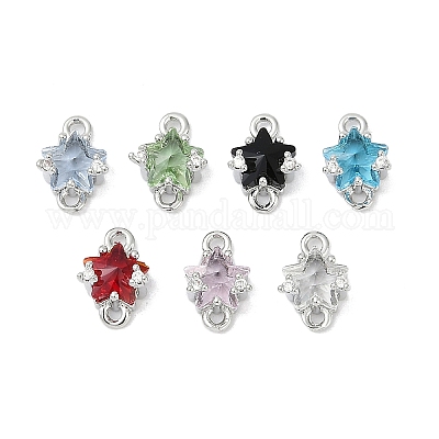 Латунь стекло кулоны KK-D291-09P-1