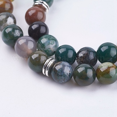 Браслеты из натурального индийского агата BJEW-E329-06E-1