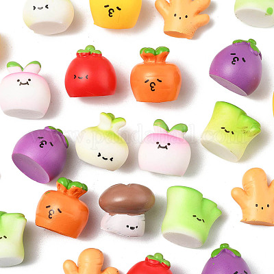 36шт 9 стиля смоляные растительные фигурки орнамент DJEW-FS0001-02-1