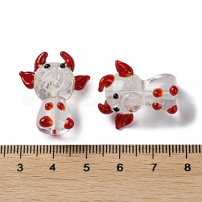 Светящиеся нити бус лэмпворк ручной работы LAMP-Z007-03D-1